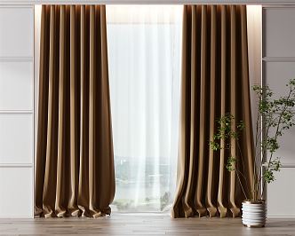 Modern Curtains 3d model