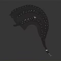 Intricate Braided Metal Helmet Design With Decorative Patterns And Shiny Finish