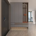 Sleek Modern Shoe Cabinet Design With Storage Compartments Seating Bench And LED Lights