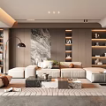 Modern Living Room Sofa Combination Multi-person Sofa Corner Sofa Lazy Sofa 3d model