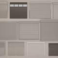 Various Modern Roller Blinds And Window Shutters With Different Textures And Designs 3d model
