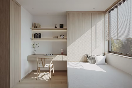 New Chinese Tatami Bedroom 3d model