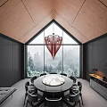 Modern private room large box 3d model