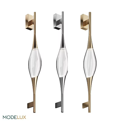 Modern Wall Lamps With Sleek Design Glass Shades And Metallic Finishes 3d model