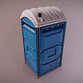 Blue Portable Outdoor Toilet With Ventilated Roof And Single Unit Design