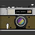 Vintage SAFARI Electronic Camera With Metallic Body And Colorful Lens Design