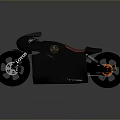Black Scorpion Motorcycle Featuring Red Seat Sleek Body And Modern Design Emblem