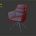 Blue Upholstered Accent Chair with Armrest and Black Metal Legs Modern Design