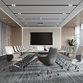 Modern Meeting Room Office Chair Meeting Table and Chair 3d model