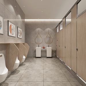 Public toilet Modern toilet 3d model