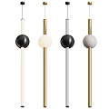 Modern Contemporary Pendant Lights With Spherical And Bar Shapes In Black Brass And White