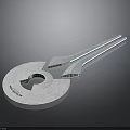 Innovative Satellite Component Design With White Circular Structure And Metallic Probes For Space Missions