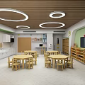 Modern Kindergarten Class 3d model