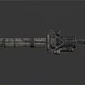 Vintage Metallic Weapon With Intricate Mechanical Barrel And Grip Structure