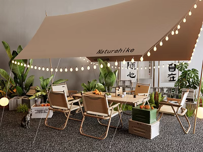 Modern Outdoor Table and Chair Camping Outdoor Table and Chair Swing 3d model