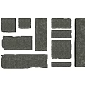 Natural Stone and Wood Blocks in Various Shapes and Sizes for Building