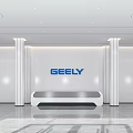 Company Lobby Front Office Reception Desk Reception Area Gate 3d model