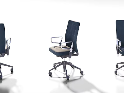 Ergonomic Office Chair With Adjustable Armrests Swivel Wheels And Comfortable Backrest 3d model