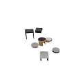 Modern Stools With Wooden Bases Upholstered Seats In Round Square Shapes And Various Designs