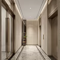 New Chinese Elevator Hall 3d model
