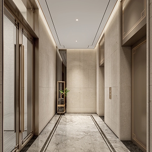 New Chinese Elevator Hall 3d model