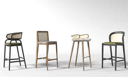 New Chinese Bar Chair 3d model