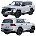 White Toyota SUV Front And Rear Views 3d model