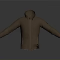 Brown Hooded Jacket With Full Sleeves Stylish Casual Design For Daily Wear