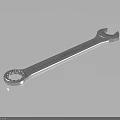 Double Ended Chrome Plated Wrench A Durable Hardware Tool For Repair Work 3d model