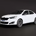 White Modern Sedan Car Exterior Design Featuring Sleek Body And Alloy Wheels