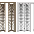 Modern shutter folding door sliding door sliding door partition door grille door 3d model