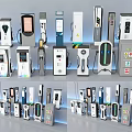 Public Charging Stations For Electric Vehicles With Modern Design And Various Types