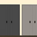 Modern Entrance Doors With Dark And Light Colors Vertical Stripes Herringbone Pattern And Black Handles