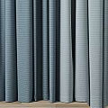 Modern Curtains in Blue and Gray Tones with Window Background 3d model