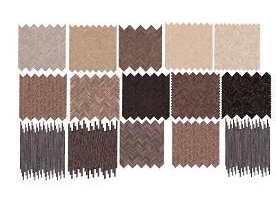 Different Wooden Flooring Samples with Herringbone Patterns and Various Color Options 3d model