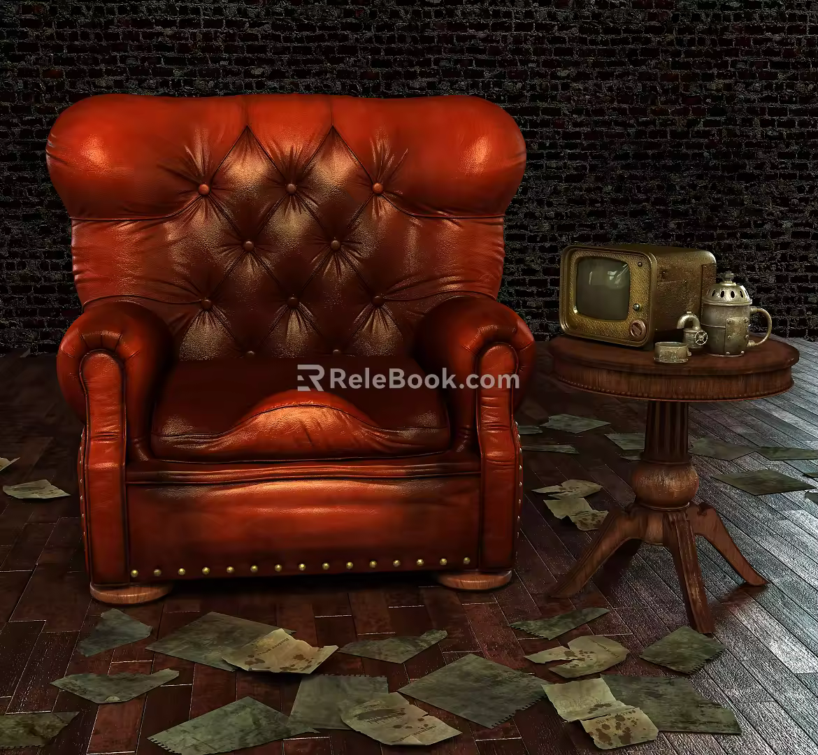 American Single Sofa 3d model