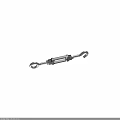 Adjustable Metal Turnbuckle Equipment With Hook Ends For Industrial Tensioning