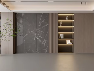 Front desk background wall hall background wall company image wall front desk reception background 3d model