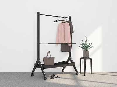 Hanger Floor Hanger Mobile Hanger Coat Rack Storage Hanger Storage Rack Hanger 3d model