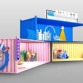 Vibrant Container Photo Check-in Spot At Innovation Works With City Silhouettes Radio And Plants
