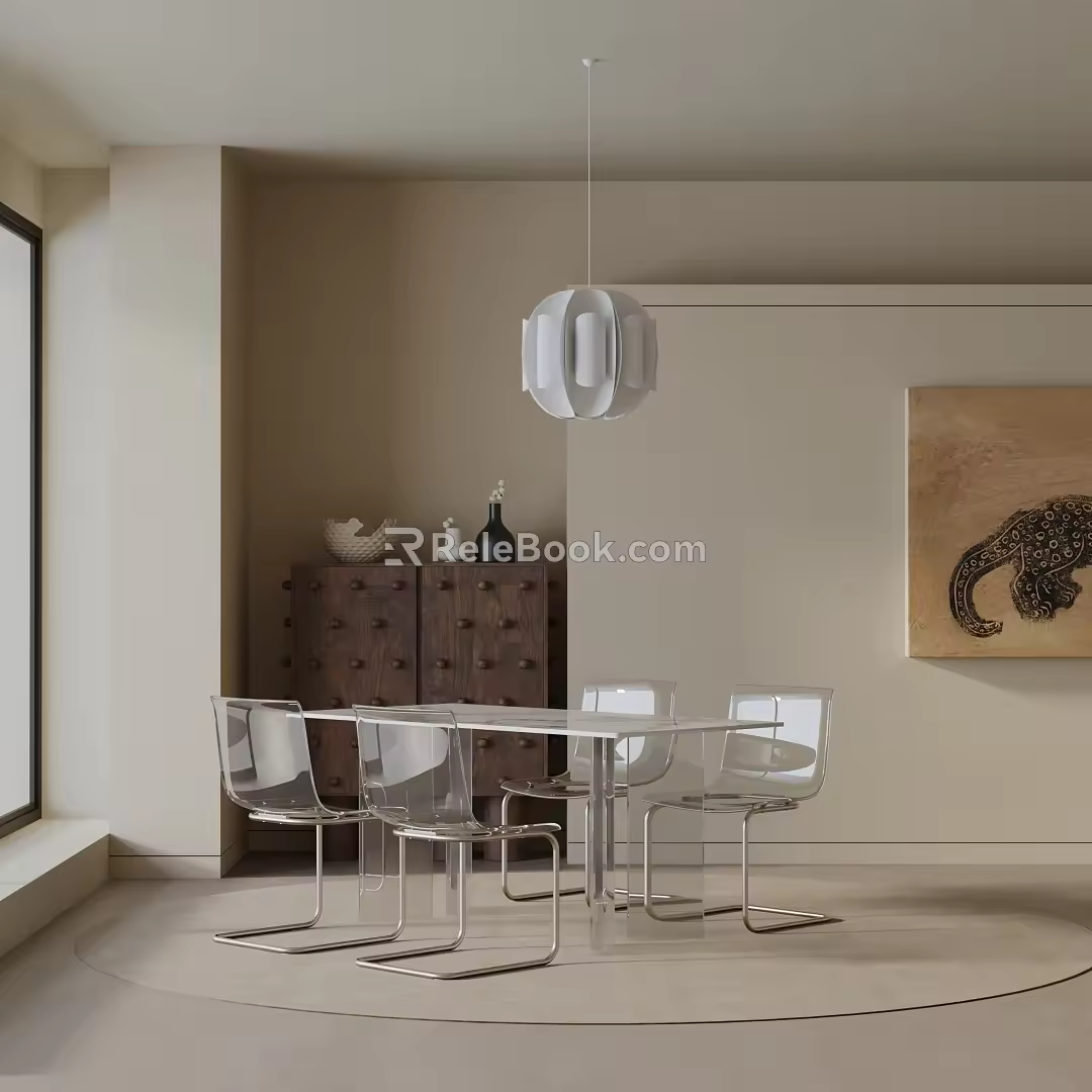 Modern table combination 3d model
