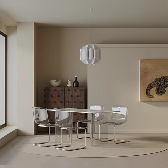 Modern table combination 3d model
