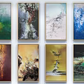 Colorful Abstract Paintings Collection With Various Styles And Vibrant Designs On Wall
