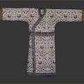 Traditional Chinese Robe Featuring Intricate Floral Patterns And Decorative Trim Design