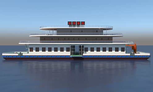 Modern Boat Ferry 3d model