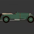 Vintage Teal Convertible Car With White Seat Cover And Red Interior Seats