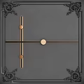 Modern Geometric Wall Lamp With Gold Lines Round Light And Decorative Frame On Gray Wall