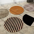 Round Rugs With Various Patterns And Colors For Home Floor Decor 3d model