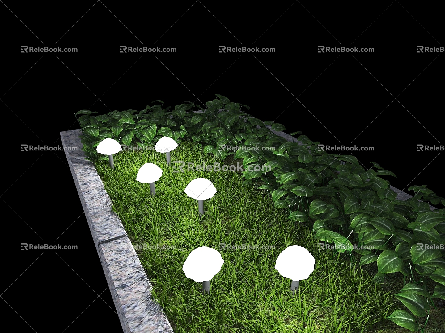 Modern Lawn Lamp Floor Lamp Mushroom Lawn Lamp Garden Lamp Characteristic Art Light 3d model