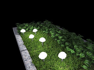 Modern Lawn Lamp Floor Lamp Mushroom Lawn Lamp Garden Lamp Characteristic Art Light 3d model